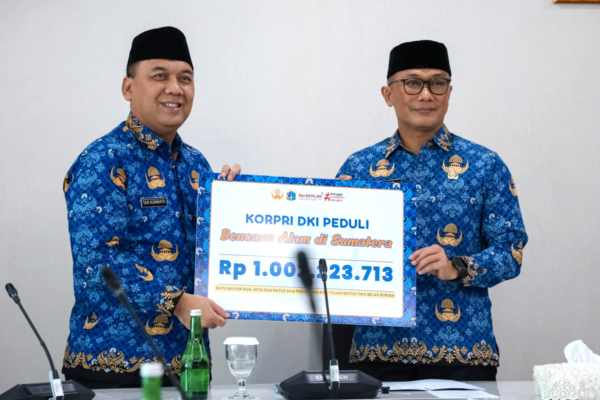 KORPRI DKI Salurkan Donasi untuk Korban Bencana alam di Sumatra