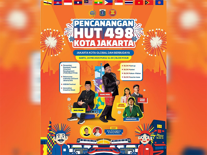 Besok, Pramono akan Canangkan HUT DKI di Blok M