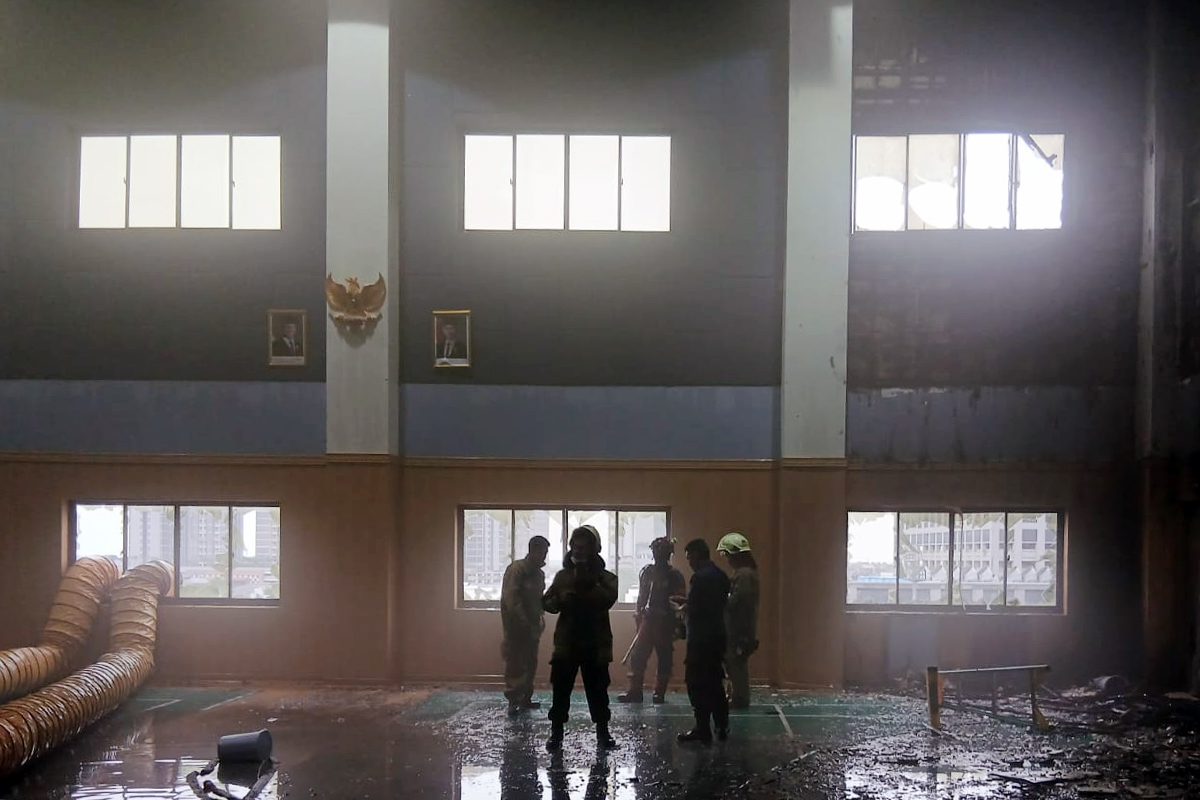 Kebakaran di lantai lima Tzu Chi School berhasil dipadamkan