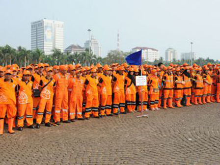 150 Petugas Kebersihan Siaga di Jakarta Marathon 