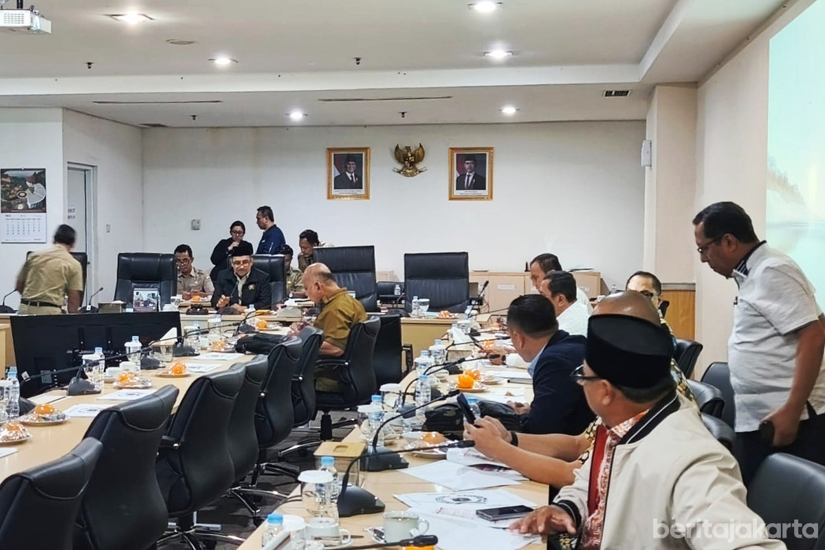 Suasana rapat pimpinan gabungan Bapemperda DPRD DKI Jakarta