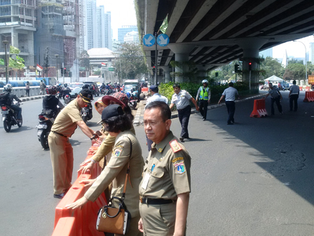 Polisi Minta Rekayasa Lalin di Flyover Karet Dievaluasi