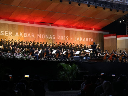 Berlangsung Meriah, Konser Akbar Monas 2019 Hadirkan Pertunjukan Musik Klasik Berkelas Dunia Untuk S