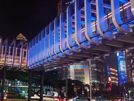  Lima JPO Berbalut Cahaya Warna Biru Peringati World Autism Awareness Month 