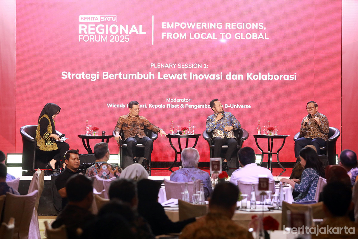 Pramono menjabarkan program inovasi Pemprov DKI di  acara Berita Satu Regional Forum 2025