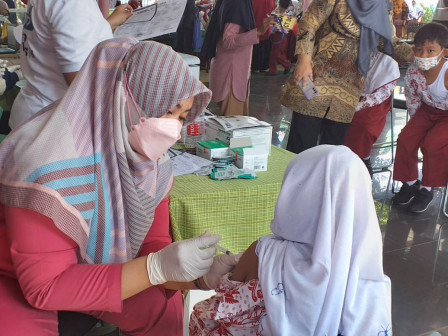  466 Anak Disuntik Vaksin Covid-19 di RPTRA Puspa Indah 