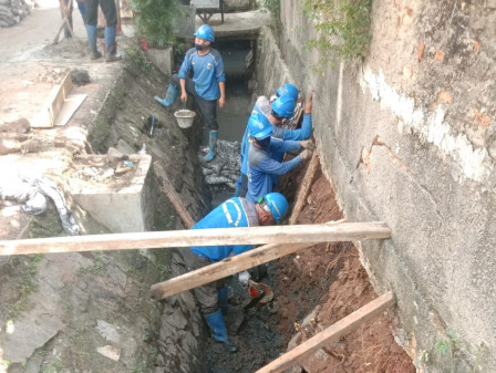 Perbaikan Turap Longsor di Jl Bunga Dalam Rampung 