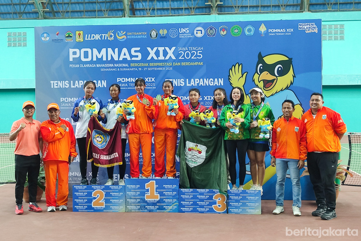 Tim tenis lapangan DKI sabet medali emas di POMNas XIX