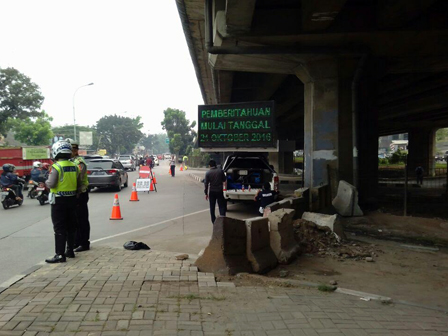 Penutupan U-turn Puri Kembangan Jalan Outer Ring Road Lancar