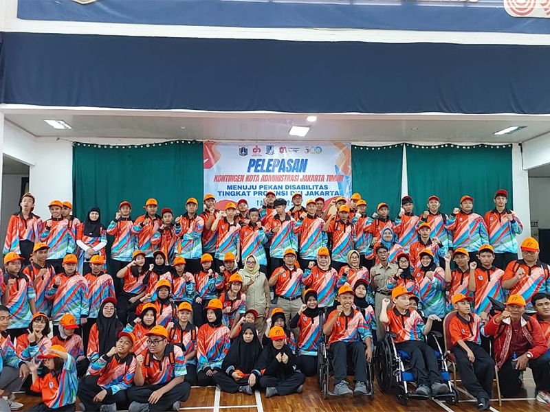 Kontingen Jakarta Timur untuk Pekan Olahraga Penyandang Disabilitas tingkat Provinsi DKI Jakarta