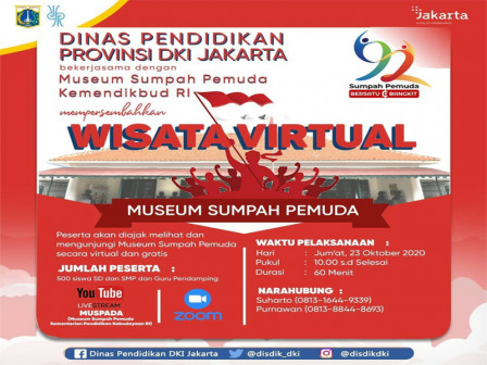 Disdik DKI Gelar Wisata Virtual Museum Sumpah Pemuda Besok 