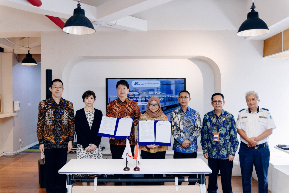 MRT Jakarta dan Sumitomo Corporation menandatangani Kontrak Pengadaan Sarana MRT Fase 2A