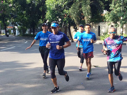  Pagi Ini Sandi Ubah Rute Lari Menuju Balai Kota 