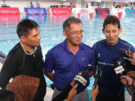 Sandi Kembali Tinjau Kesiapan Venue Aquatic di GBK