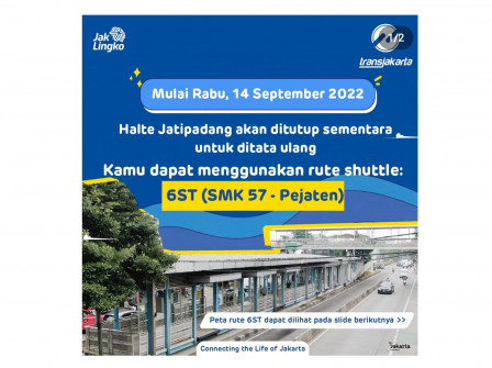 Halte Jati Padang Ditata Ulang, Transjakarta Sediakan Layanan Shuttle Bus 