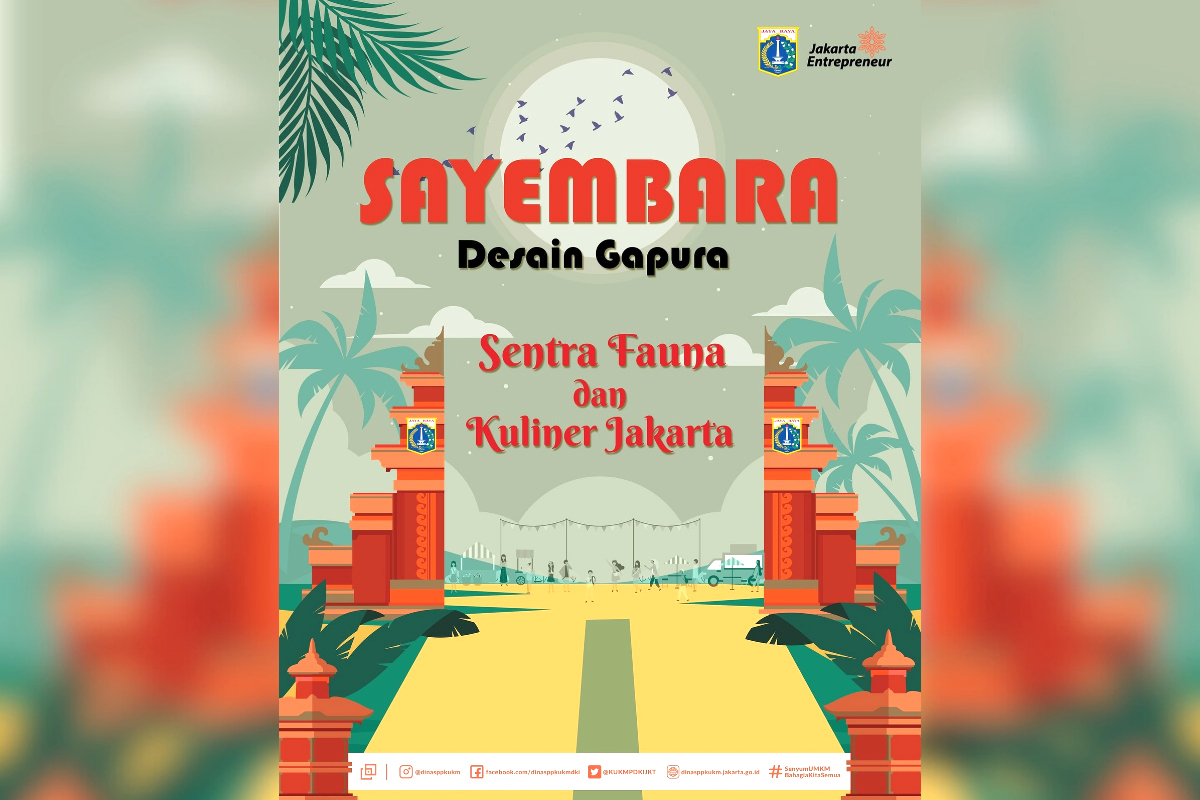 Banner informasi Sayembara Desain Gapura Sentra Fauna dan Kuliner Lenteng Agung
