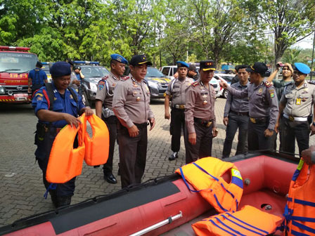 110 Petugas Gabungan Gelar Apel Penanggulangan Bencana