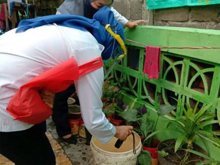 Tekan Angka DBD, Personel Gabungan Gelar Larvasida di Ciracas