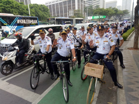  150 Petugas Gabungan Dishub Patroli Sepeda
