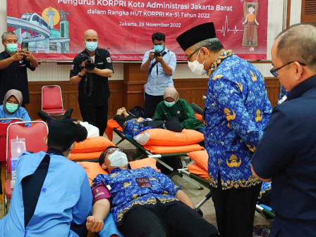 350 Kantong Darah Berhasil di Kumpulkan di HUT Korpri 