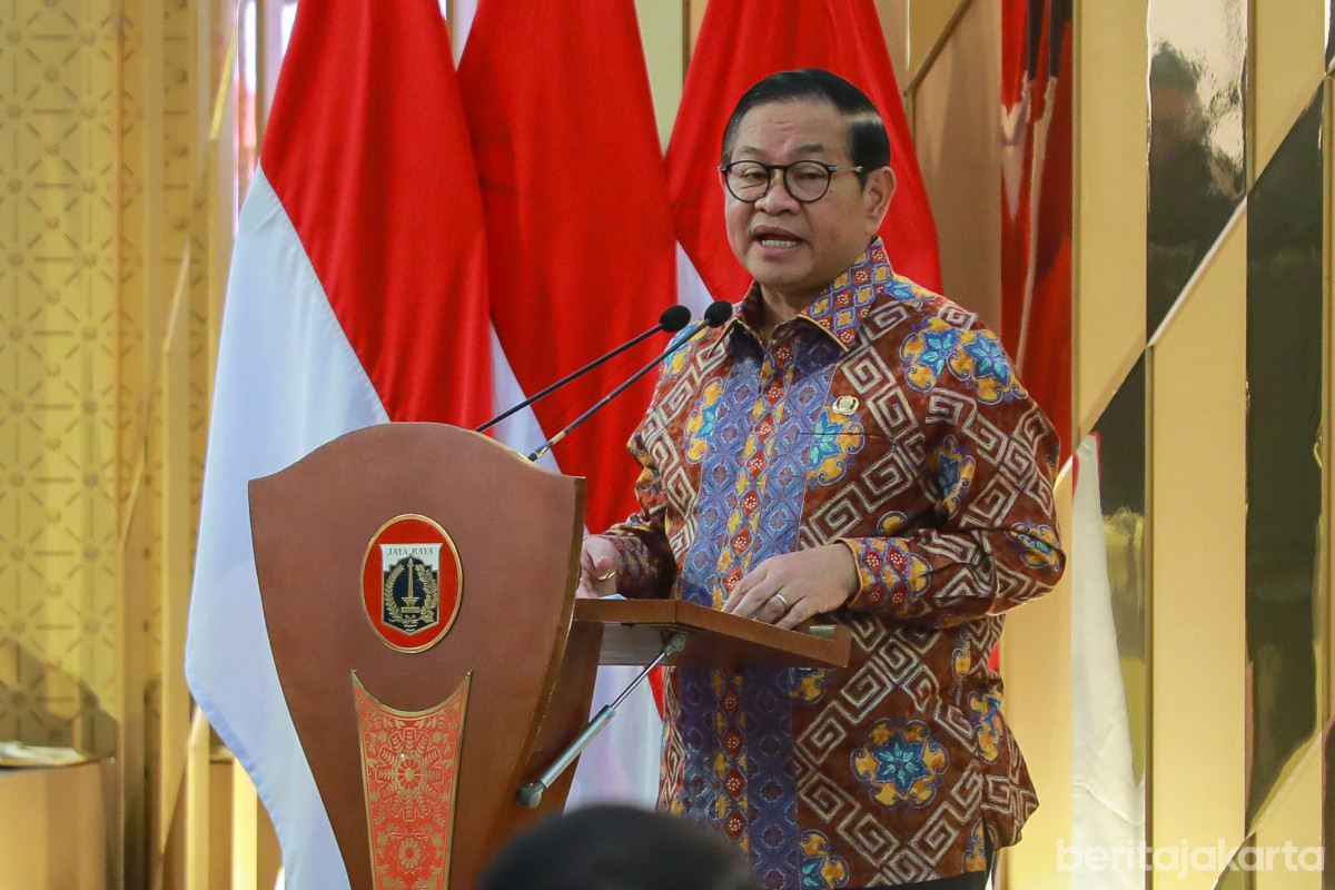 Pramono saat pembukaan Jakarta Festive Wonders 2025 di Senayan City