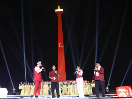 Gemilang Silang Monas Semarakkan HUT Ke-79 RI