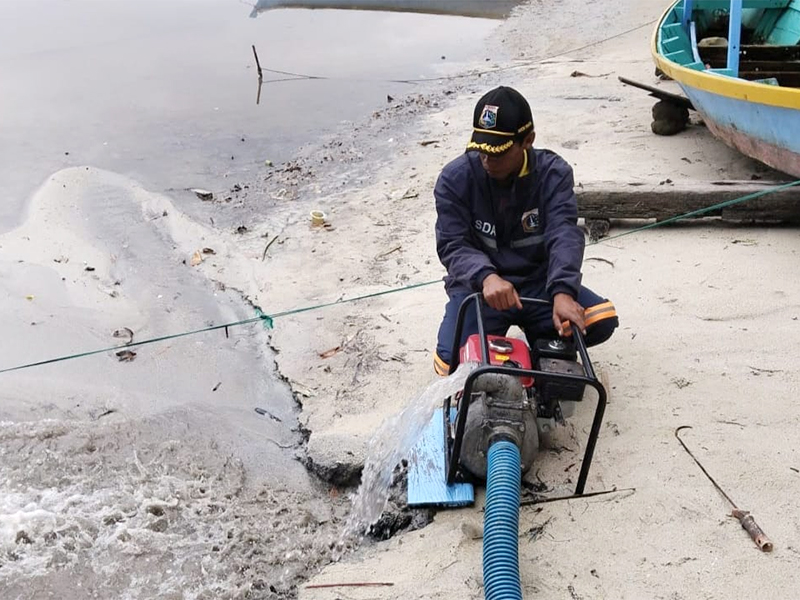  Penanganan Genangan di Pulau Pari Ditargetkan Tuntas Hari Ini