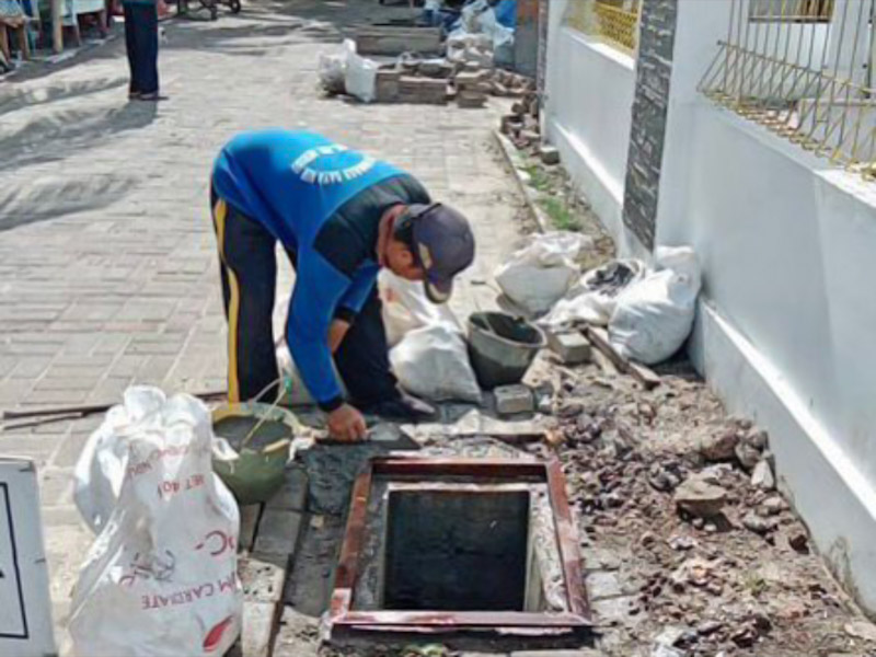 Pembangunan Dua Sumur Resapan di Pulau Untung Jawa Rampung