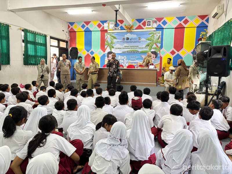 Suasana Kampanye Gemarikan di SD Negeri Ancol 01