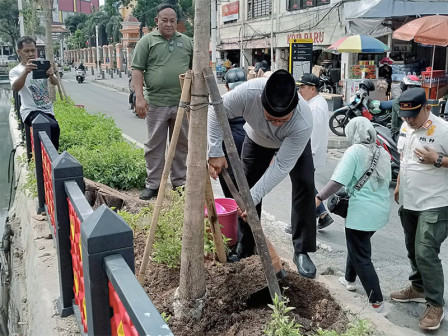  20 Pohon Tabebuya Kuning Ditanam di Jalan Pancoran