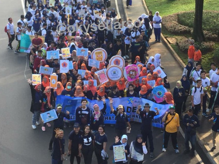 Ratusan Warga Ibukota Ikuti Jalan Sehat Bersama Persagi di HBKB Sudirman