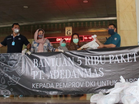 Pemprov DKI Terima Bantuan 5.000 Paket Sembako dari PT Adedanmas untuk Warga Terdampak COVID-19