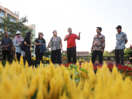 Rombongan C40 Cities Tinjau Urban Farming di Rusun Marunda