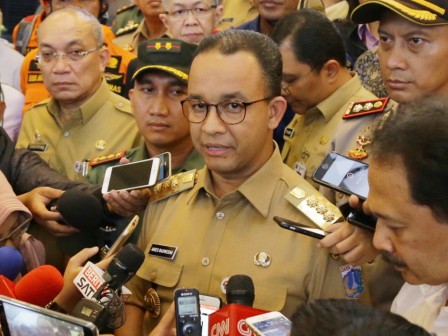 Gubernur Prov. DKI Jakarta, Anies Baswedan, menghadiri peluncuran community action planning (CAP) 16