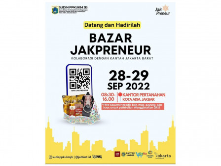  30 Jakpreneur Ramaikan Bazar di Kantah Jakarta Barat 
