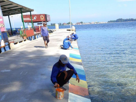 Perbaikan Jalan di Penghubung Dermaga Pulau Pramuka Telah Rampung 