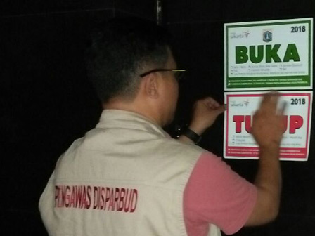  Disparbud Sebar 700 Stiker Buka Tutup Operasional Tempat Hiburan