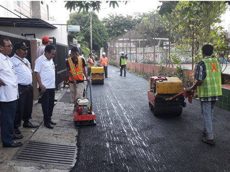  Pengaspalan di Jalan Percetakan Negara XI Rampung Akhir Mei