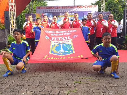 Wali Kota Jakpus Buka Festival Olahraga Rakyat Sepanjang Tahun Cabang Futsal