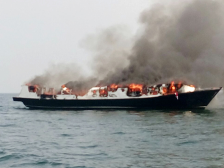 Kapal Zahro Express Terbakar
