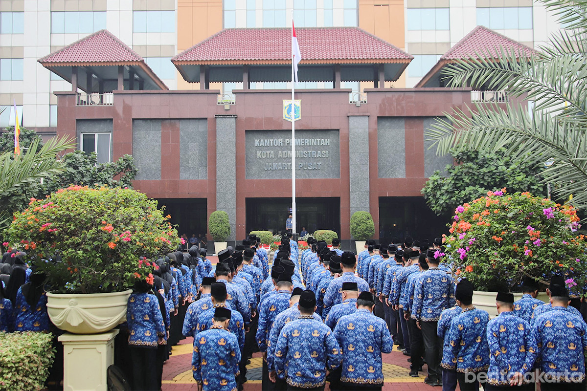 Upacara peringatan Hari Rapat Raksasa IKADA di Kantor Wali Kota Jakarta Pusat, Jumat (19/9)