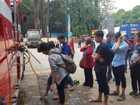  Dinas Gulkarmat Sediakan Satu Unit Tangki Untuk Berwudhu di GBK 