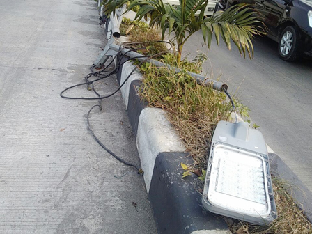 20 PJU di Jakut Rusak Tertabrak Kendaraan