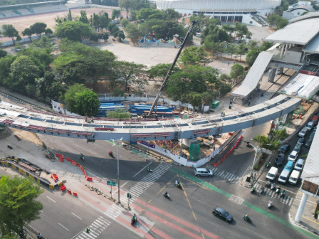 Pembangunan LRT Jakarta Fase 1B Capai Deviasi Positif 26,64 Persen