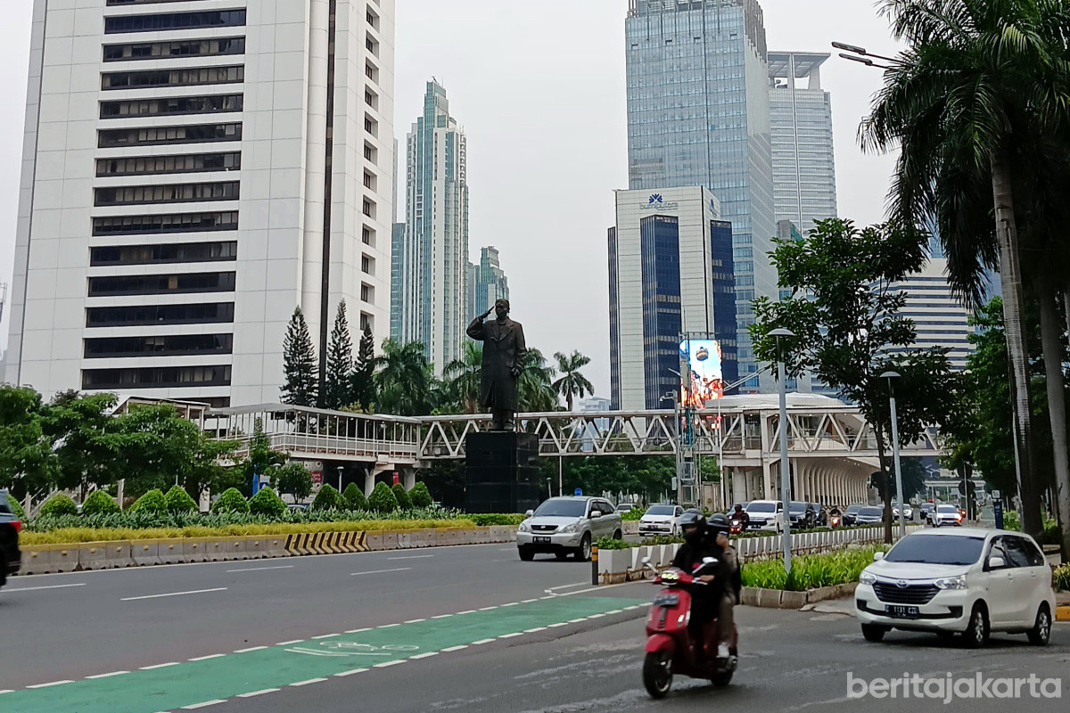 Patung Jenderal Sudirman di kawasan Jalan Sudirman-Thamrin