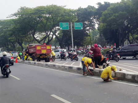  Separator di Jalan Majapahit Ditinggikan 