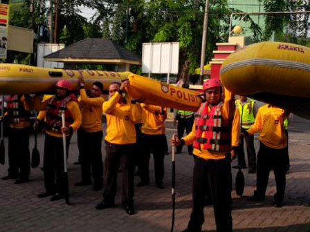 239 Petugas Polres Jakarta Pusat Disiagakan Antisipasi Banjir