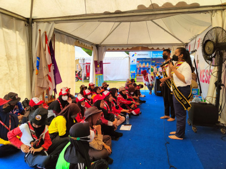  16 Duta Mahasiswa Anti Kekerasan DKI Jakarta Edukasi Peserta Jambore Nasional Pramuka ke-XI 
