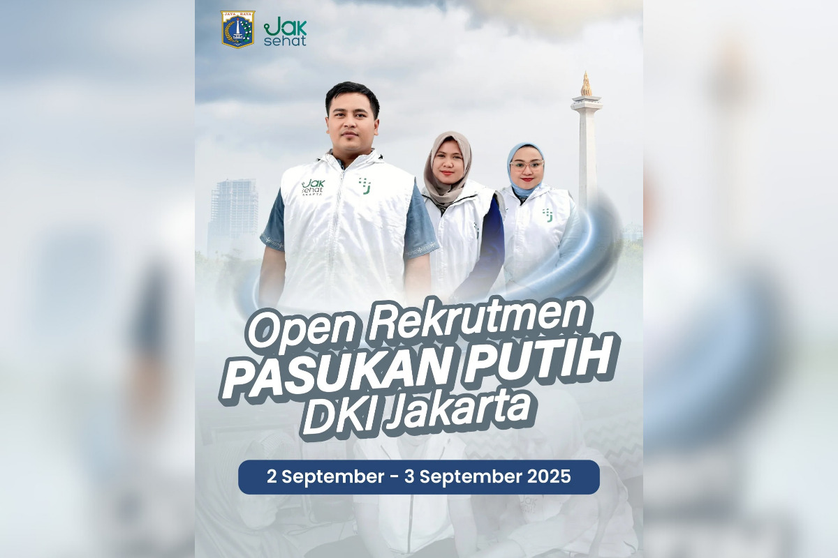 Banner informasi pembukaan rekrutmen Pasukan Putih 