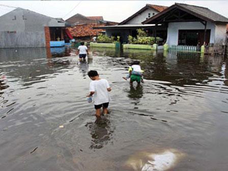 Tergenang Rob, Warga Kapuk Muara Mulai Terserang Penyakit